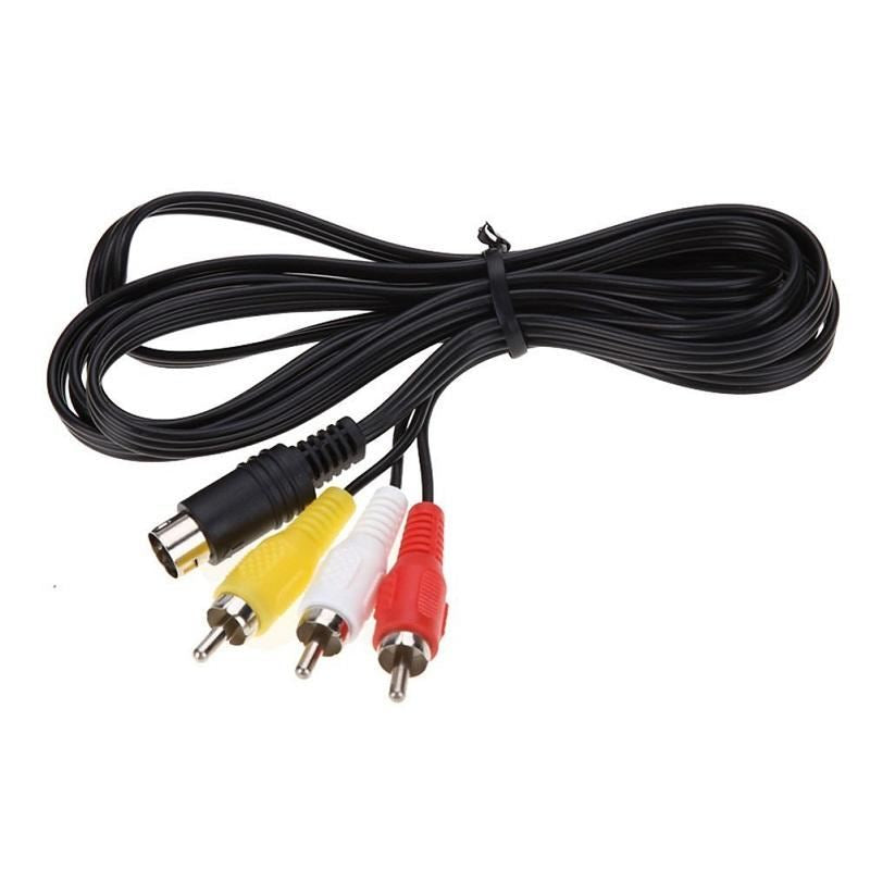 for Sega Mega Drive 2 3 - 1.8m PAL 9 Pin to RCA TV AV Composite Cable Lead | FPC