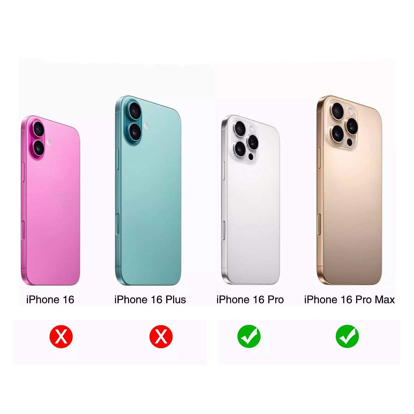 for Apple iPhone 16 Pro | 16 Pro Max - Rear Back Camera Glass Lens Replacement