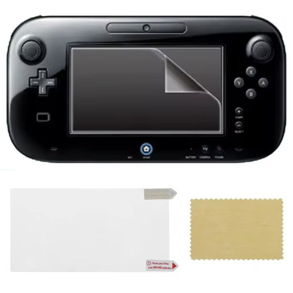 for Nintendo Wii U Gamepad - Clear Plastic Film Guard Screen Protector Set | FPC