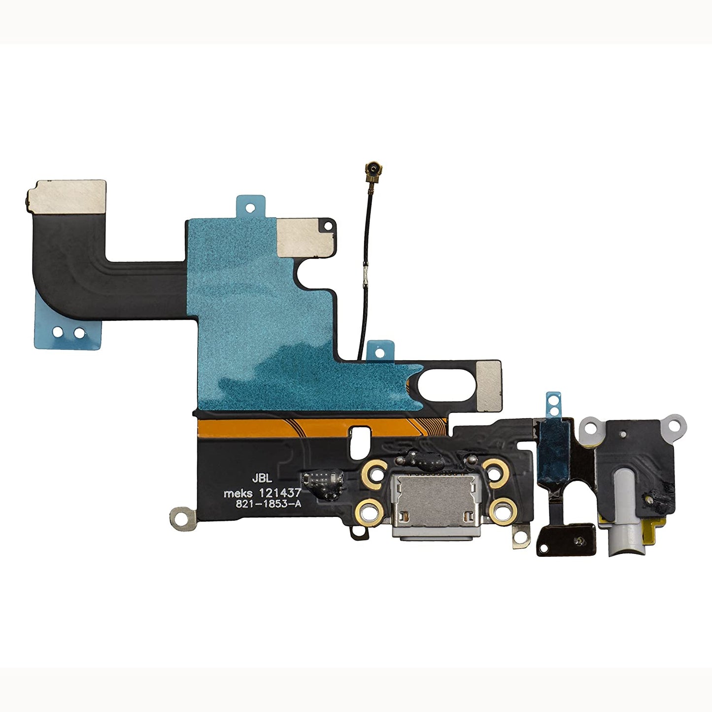 for iPhone 6 - Black USB Charging Port Mic Headphone Jack Flex Cable | FPC