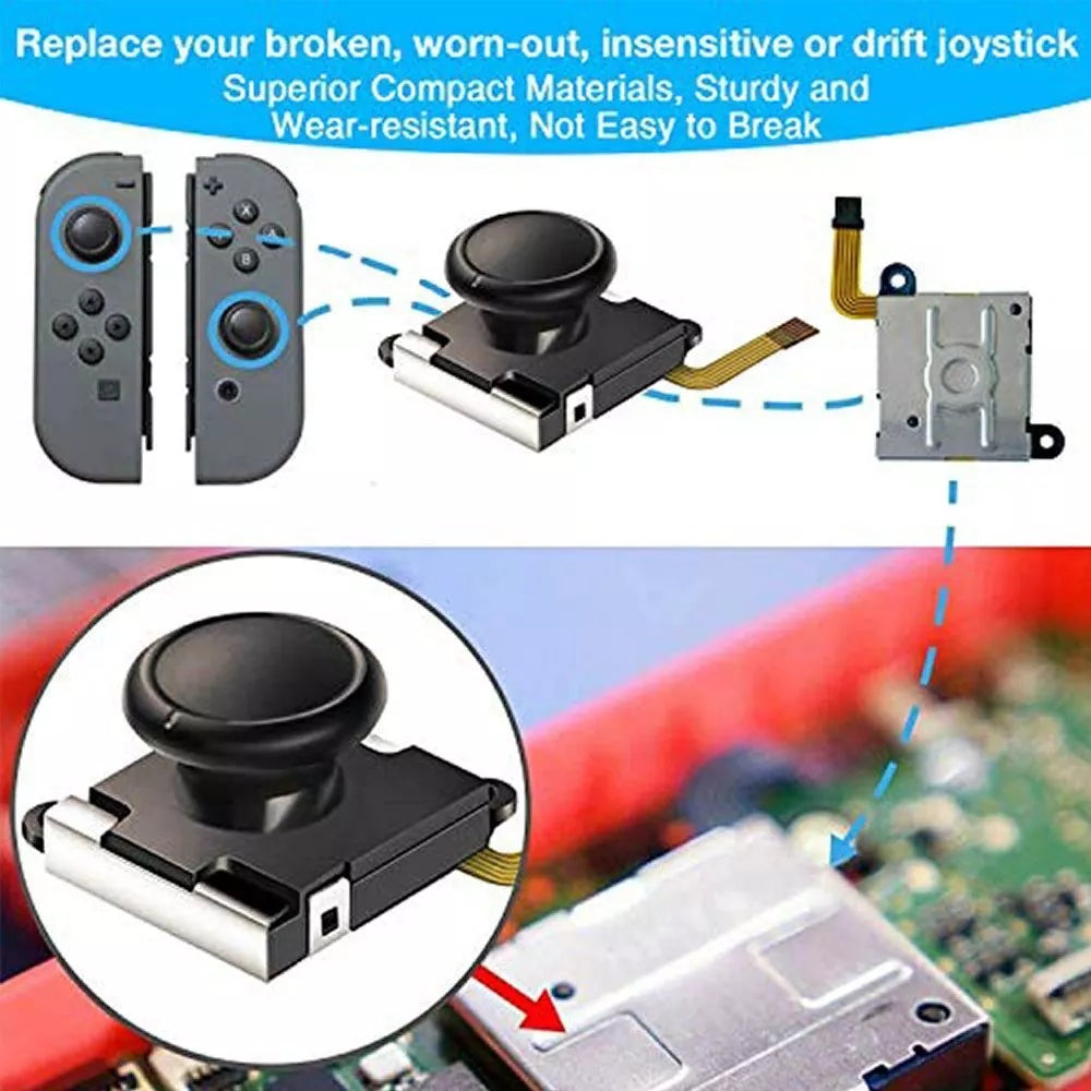 for Nintendo Switch | Lite | OLED - Red Analog Joy-Con Thumb Stick Replacement