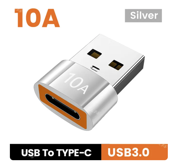 10A USB-C 3.0 Female to Standard USB A Male OTG Adapter Connector Converter