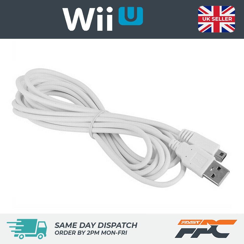 for Nintendo Wii U Gamepad Controller - 3m Long USB Charger Cable Lead | FPC