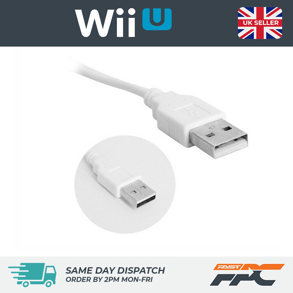 for Nintendo Wii U Gamepad Controller - 3m Long USB Charger Cable Lead | FPC