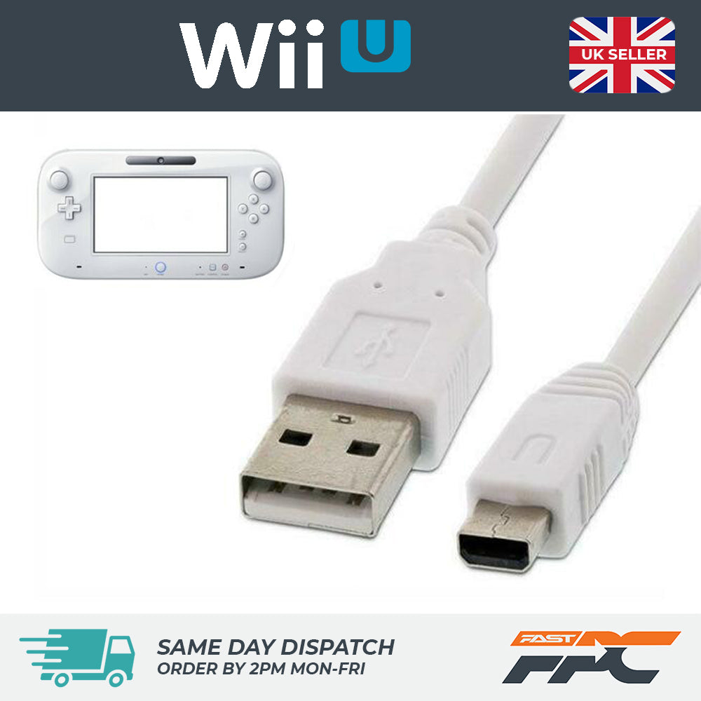 for Nintendo Wii U Gamepad Controller - 3m Long USB Charger Cable Lead | FPC