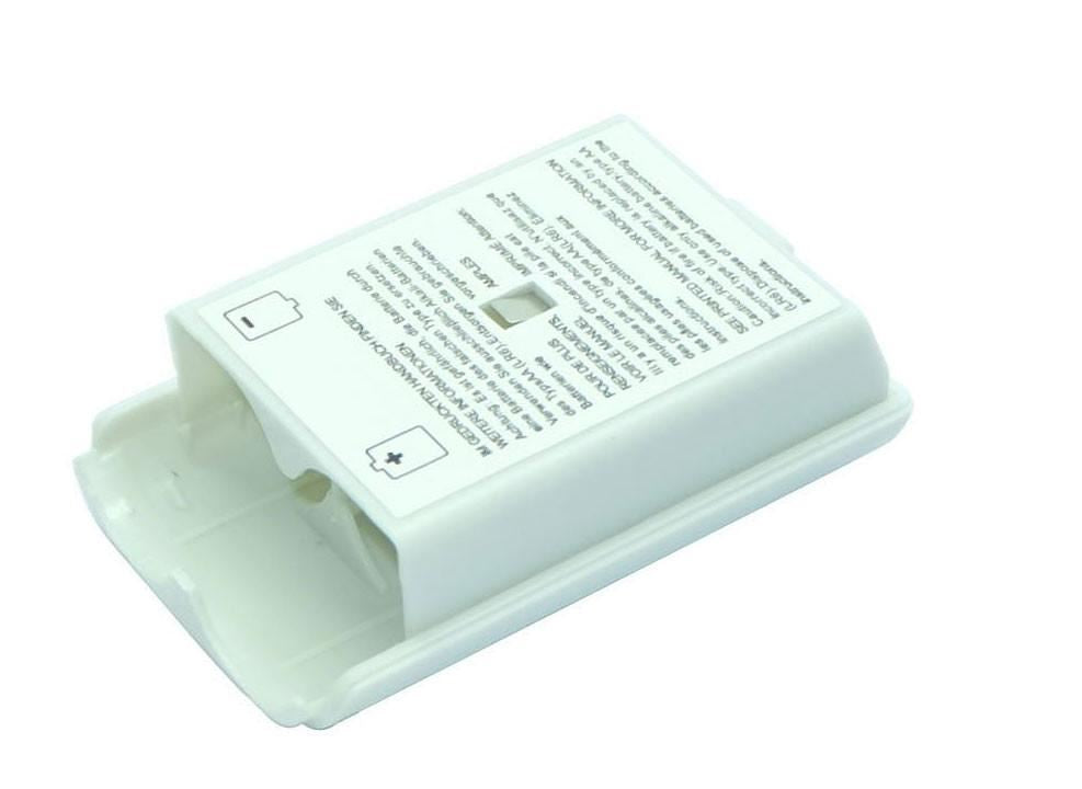 for Xbox 360 Controller - 2x Off White AA Battery Holder Shell Back Door Cover