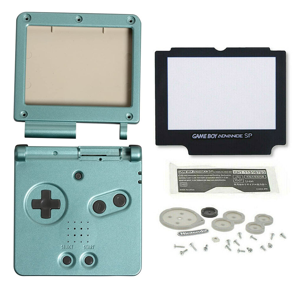 for Gameboy Advance SP - Turquoise Replacement Full Housing Shell & Lens | FPC