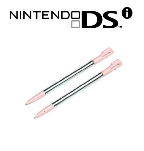 2x Pink Metal Retractable Extendable Stylus Touch Pens for Nintendo DSi | FPC