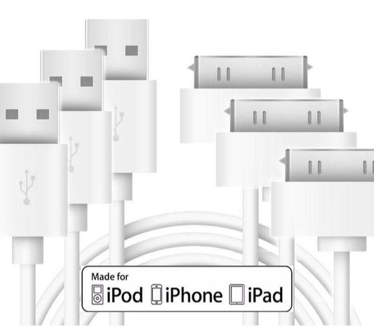 3x iPhone iPad iPod Nano 30 Pin USB Charger Sync Data Cable Lead OLD TYPE | FPC