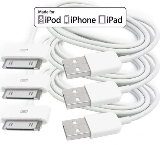 3x iPhone iPad iPod Nano 30 Pin USB Charger Sync Data Cable Lead OLD TYPE | FPC