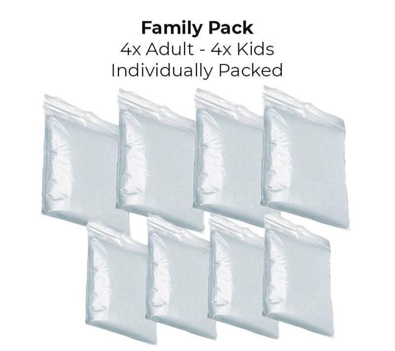 4x Adult 4x Kids Clear Waterproof Hooded Rain Poncho for Theme Park Hiking | FPC