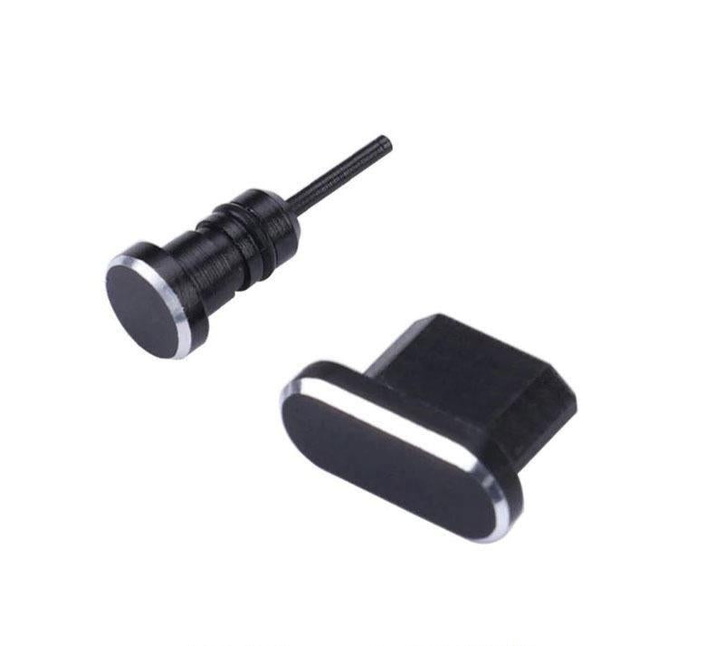 Metal Micro USB Charger & Ear Port Anti Dust Cover Plug Older Samsung Android