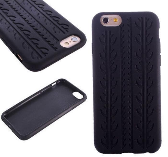 for iPhone Plus 6S Plus Black Tyre Tire Tread Rubber Case