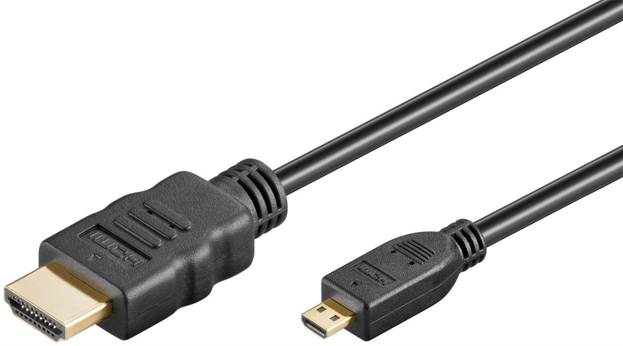 Premium Micro HDMI to Standard HDMI Cable - Go Pro & Tesco Hudl to TV 4K