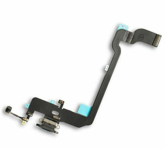 For iPhone XS - BLACK USB Charger Dock Port & Mic Headphone Jack Flex | FPC