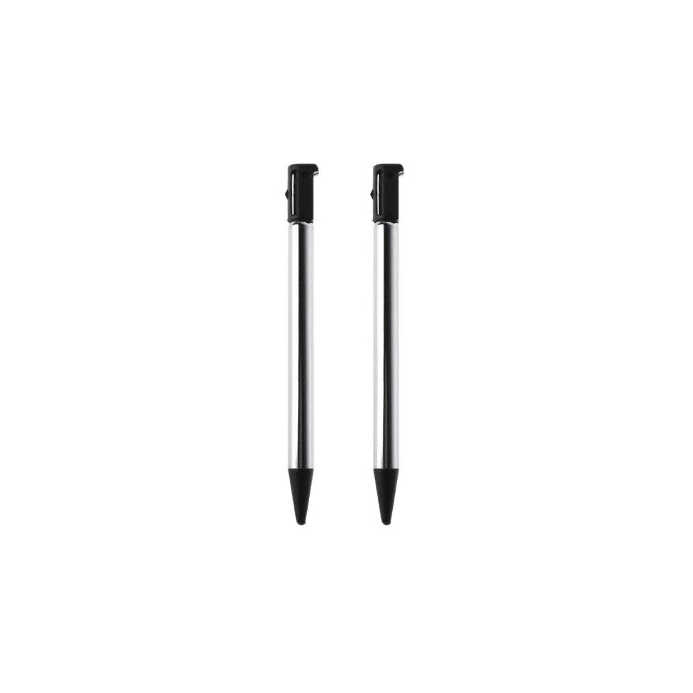 for Nintendo 3DS - 2 Black Metallic Retractable Extendable Stylus Pens | FPC