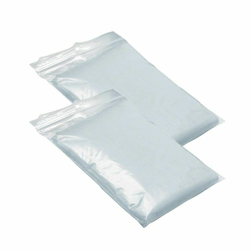 2x Adult Clear Waterproof Emergency Theme Park Festival Rain Poncho Mac Coat