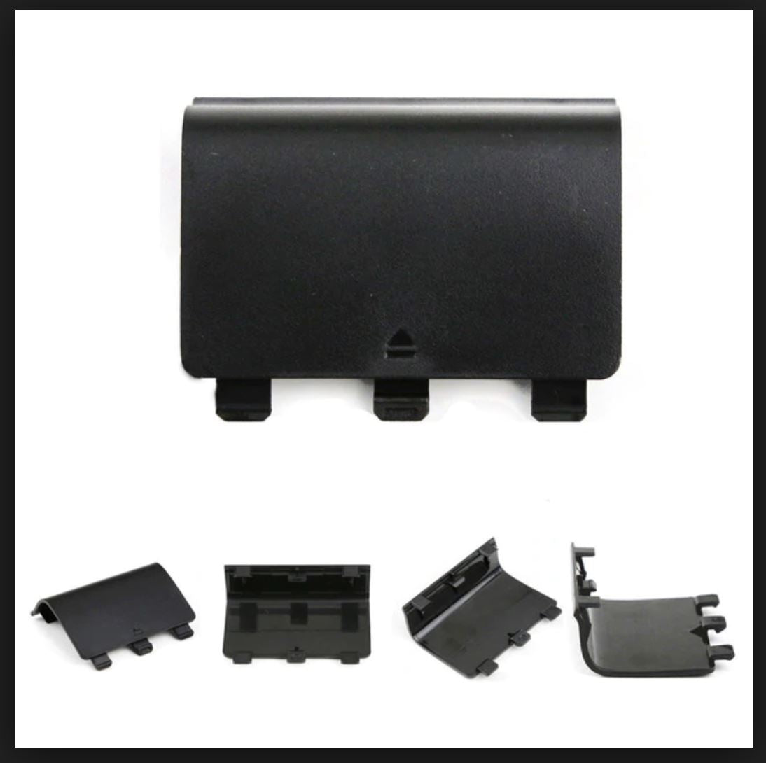 for Xbox One Controller - Premium Logo Black OEM Replacement Battery Cover | FPC