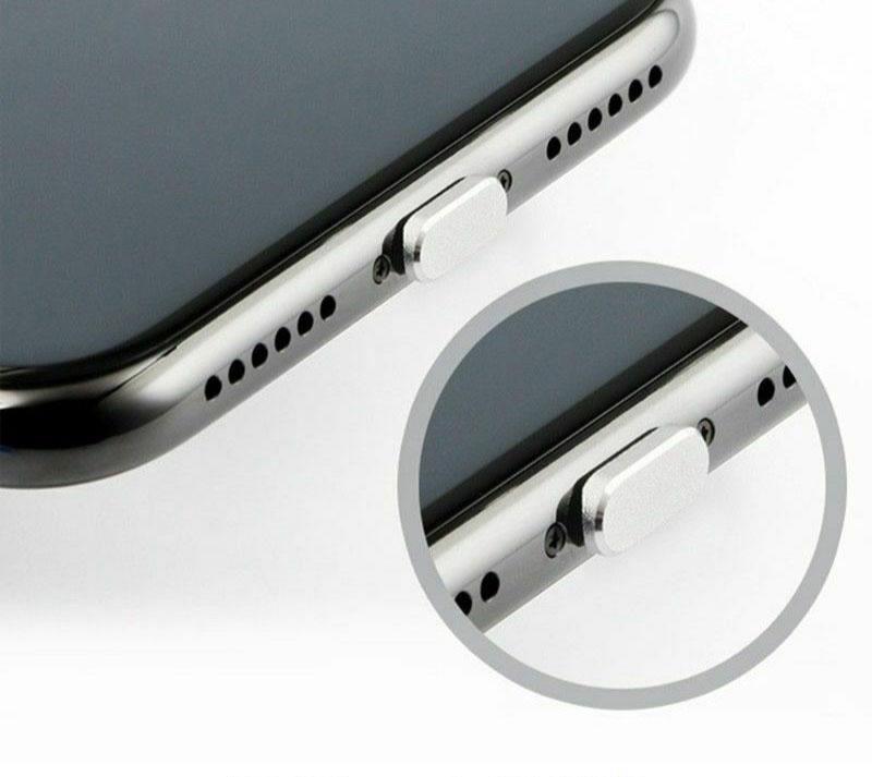 - for iPhone 14 13 12 11 XR XS SE 8 7 6 - Metal Charger Port Dust Cover Plug