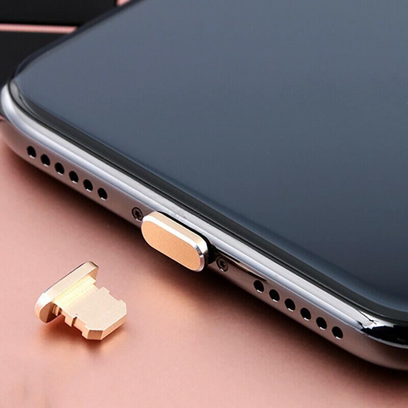 - for iPhone 14 13 12 11 XR XS SE 8 7 6 - Metal Charger Port Dust Cover Plug