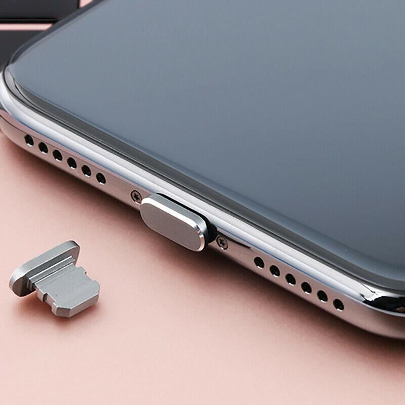 - for iPhone 14 13 12 11 XR XS SE 8 7 6 - Metal Charger Port Dust Cover Plug