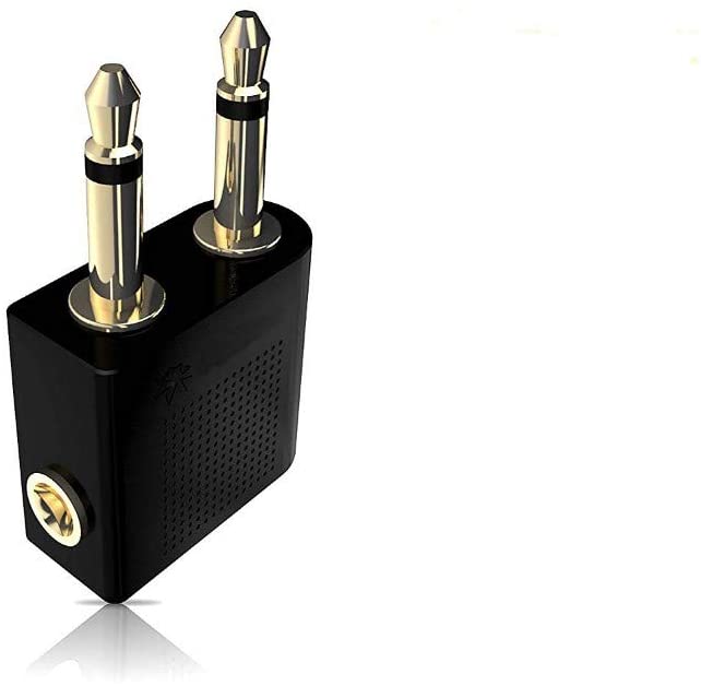 2x Aeroplane Airplane Airline In-Flight Chair Audio Adapter Headphone | FPC