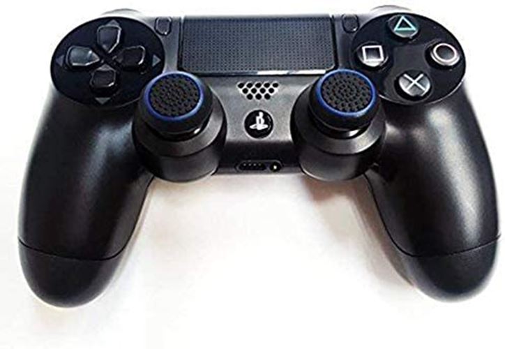 for PS4 & Xbox One - 2x Striped Rubber Silicone Thumb Stick Grip Cover | FPC