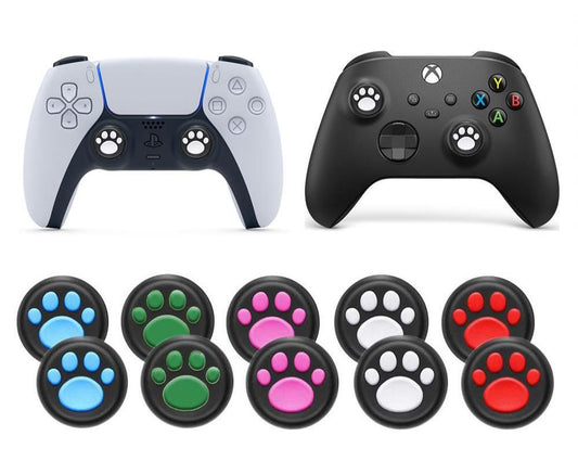 for Xbox Series X / PS5 - 2x Cat Paw Silicone Thumb Stick Cover Grips | FPC