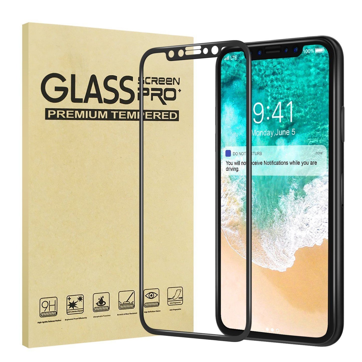for iPhone XR/XS/X - Edge 4D Full Coverage Tempered Glass Screen Protector | FPC