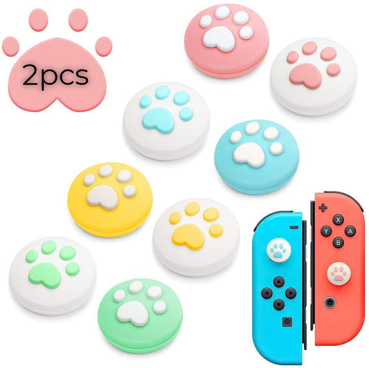 for Switch | Lite | OLED - Dog Paw Silicone Thumb Stick Grip Cover Caps
