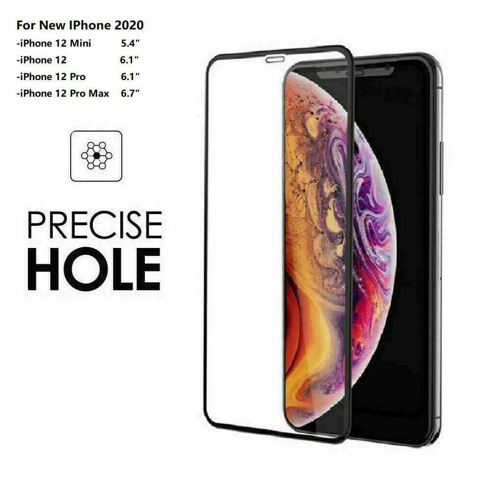 for iPhone 12 Mini Pro Max - 4D Full Coverage Tempered Glass Screen Protector