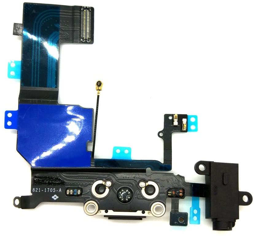 for Apple iPhone 5C - Black USB Charging Port Mic Headphone Jack Flex | FPC