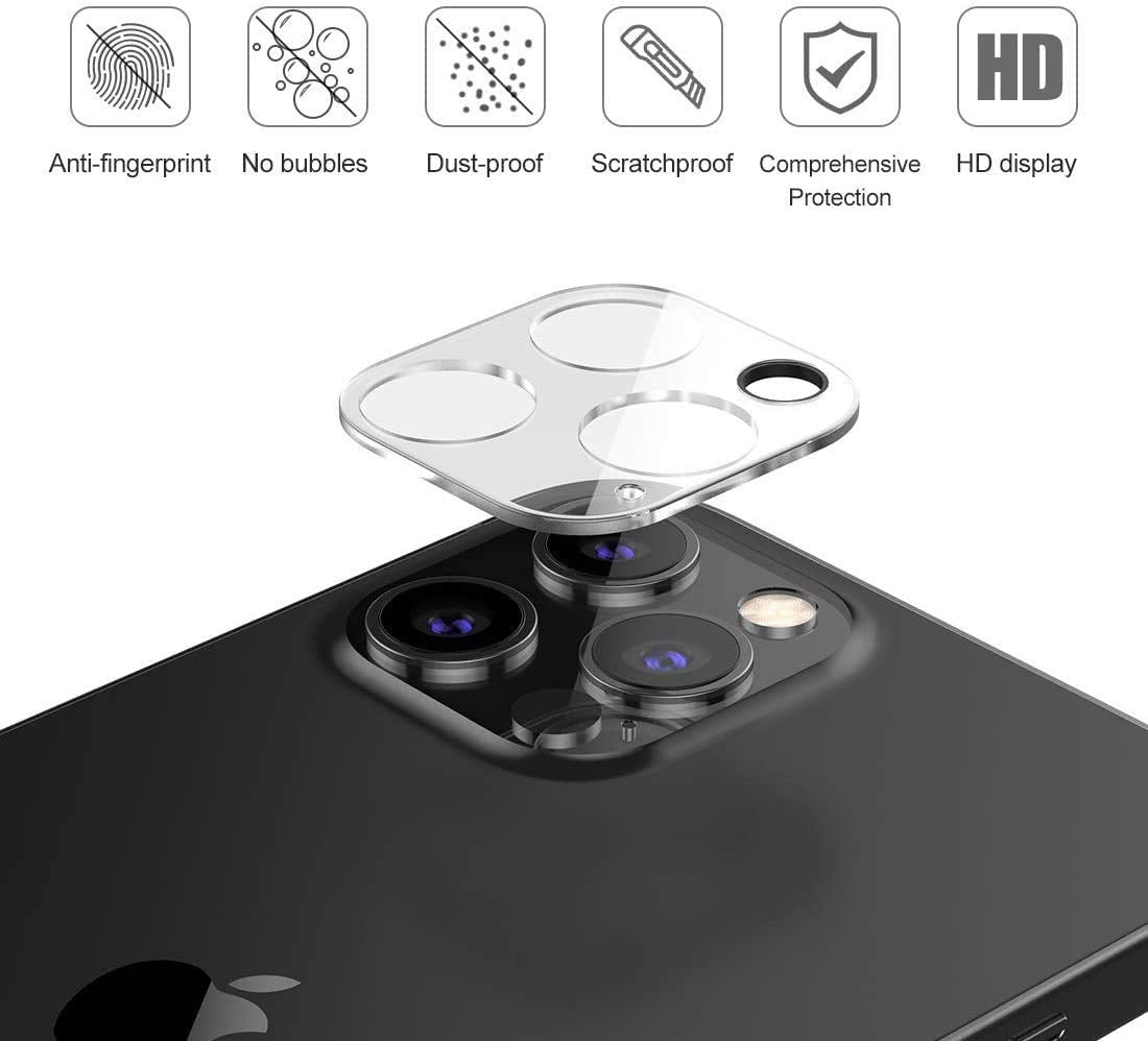 for iPhone 12 Pro - Full Tempered HD Glass Camera Lens Protector Cover | FPC