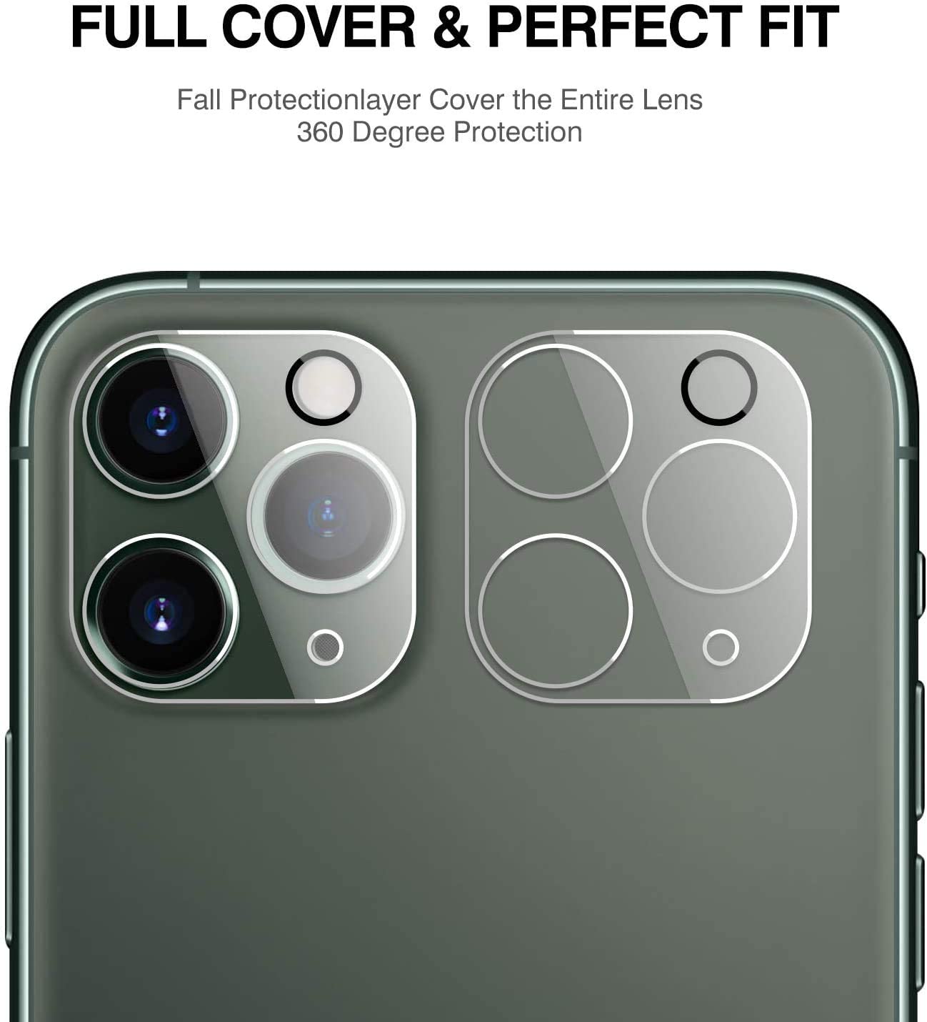 for iPhone 12 Pro - Full Tempered HD Glass Camera Lens Protector Cover | FPC