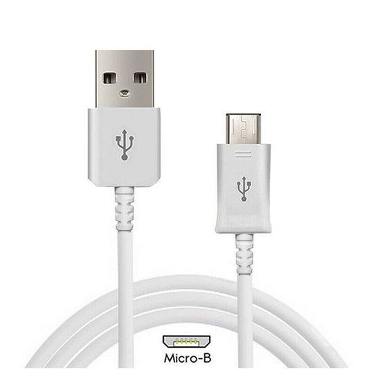 For Xbox One & 360 Controllers - White 3m Long Micro USB Charging Cable Lead