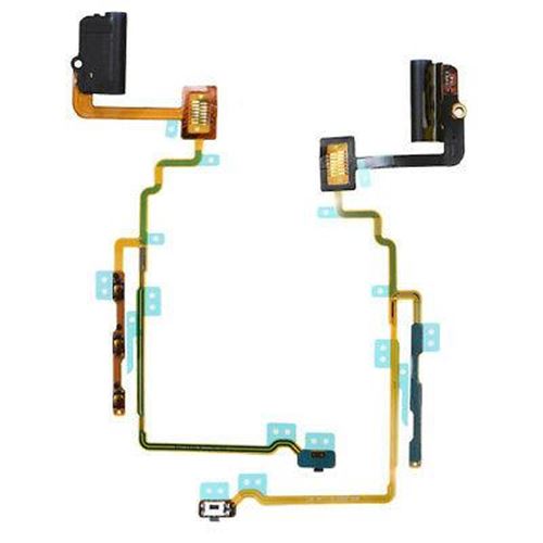 For iPod Nano 7 - Black Headphone Audio Jack Power Volume Button Flex Cable