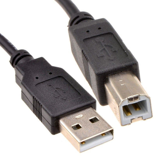 Black Printer Scanner Cable Lead USB A-Male to B-Male Gold plated | FPC