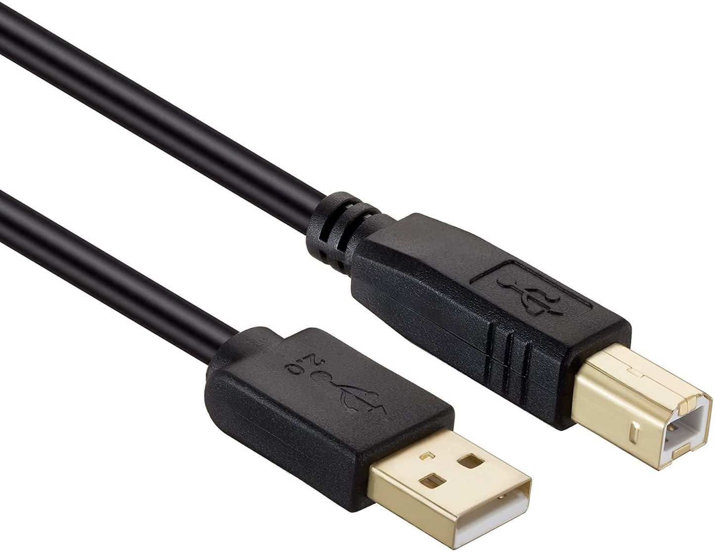Black Printer Scanner Cable Lead USB A-Male to B-Male Gold plated | FPC