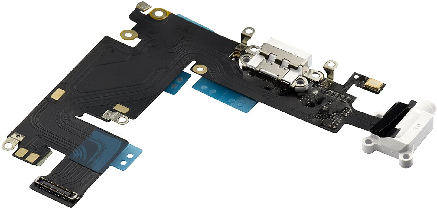 for iPhone 6 Plus - White USB Charging Port Mic Headphone Jack Flex Cable | FPC
