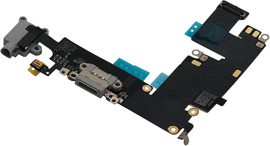 for iPhone 6 Plus - Black USB Charging Port Mic Headphone Jack Flex Cable | FPC