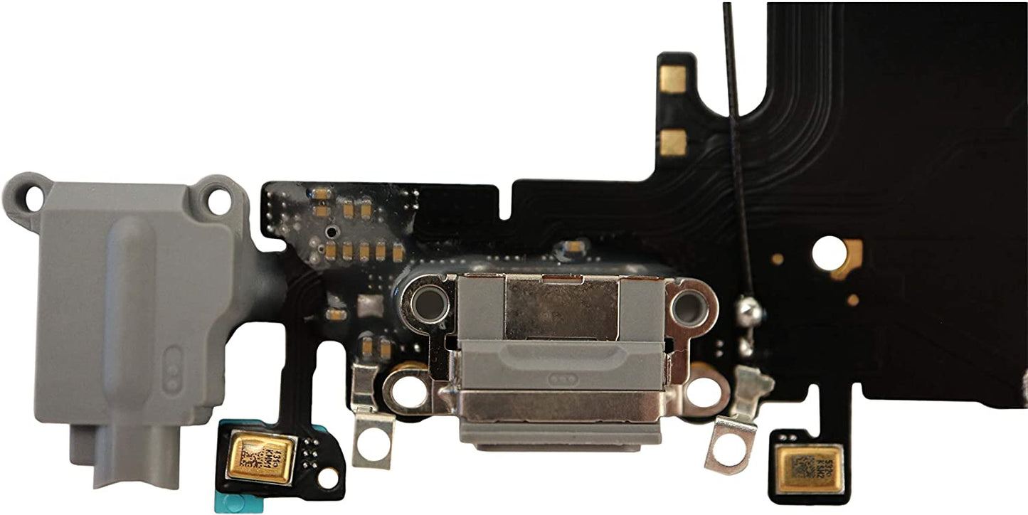 for iPhone 6S - Black USB Charging Port Mic Headphone Jack Flex Cable | FPC