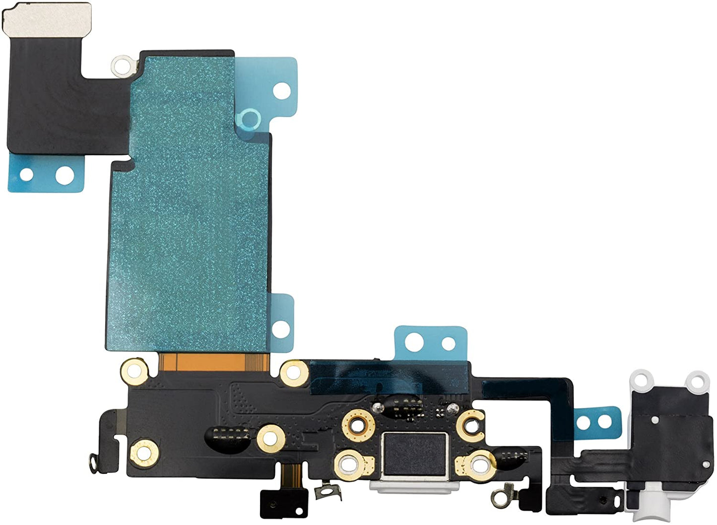 for iPhone 6S Plus - White USB Charging Port Mic Headphone Jack Flex Cable | FPC