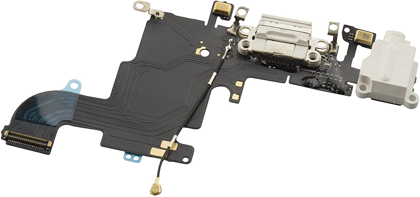 for iPhone 6S - White USB Charging Port Mic Headphone Jack Flex Cable | FPC