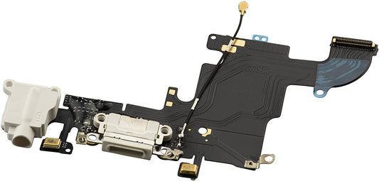 for iPhone 6S - White USB Charging Port Mic Headphone Jack Flex Cable | FPC