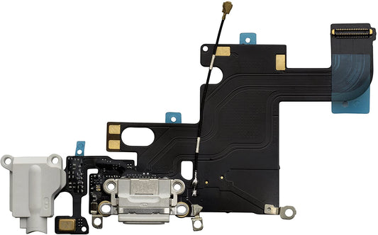 for Apple iPhone 6 - White USB Charging Port Mic Headphone Jack Flex Cable | FPC