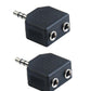 3.5mm 1 Aux to 2 Aux Output Jack Plug Headphone Audio Splitter Adapter | FPC