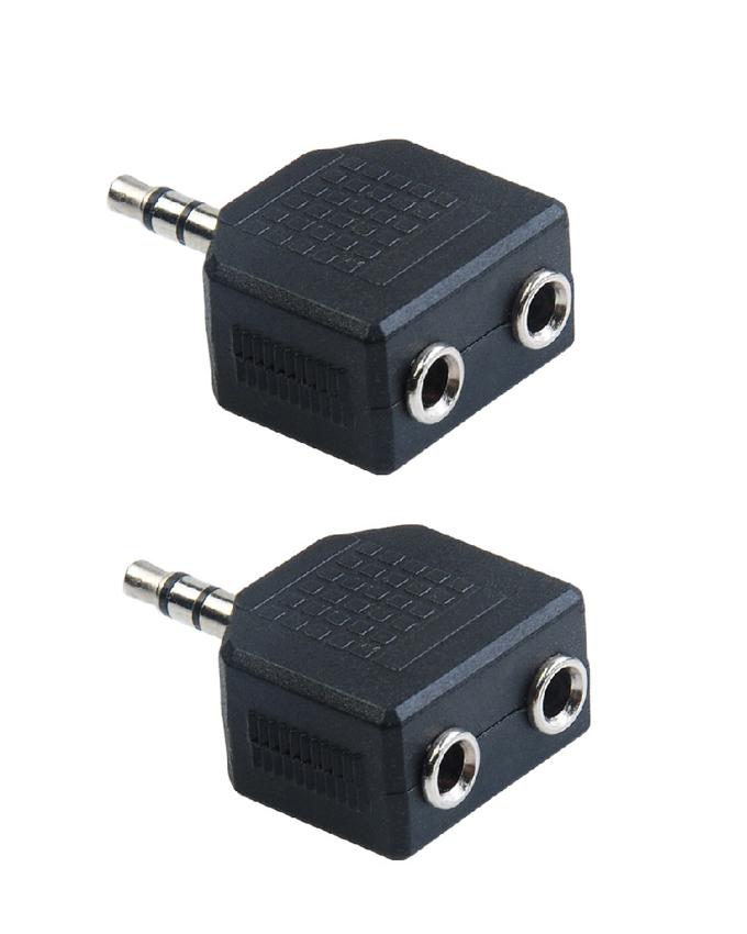 3.5mm 1 Aux to 2 Aux Output Jack Plug Headphone Audio Splitter Adapter | FPC