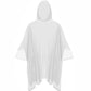 2x Kids Size Clear Waterproof Hooded Rain Poncho for Theme Park Camping Festival