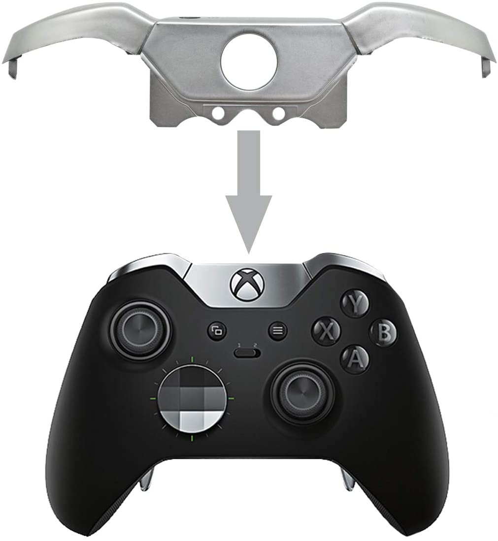 for Xbox One Elite - Silver LB RB Trigger Bumper Button & Guide Surroundi