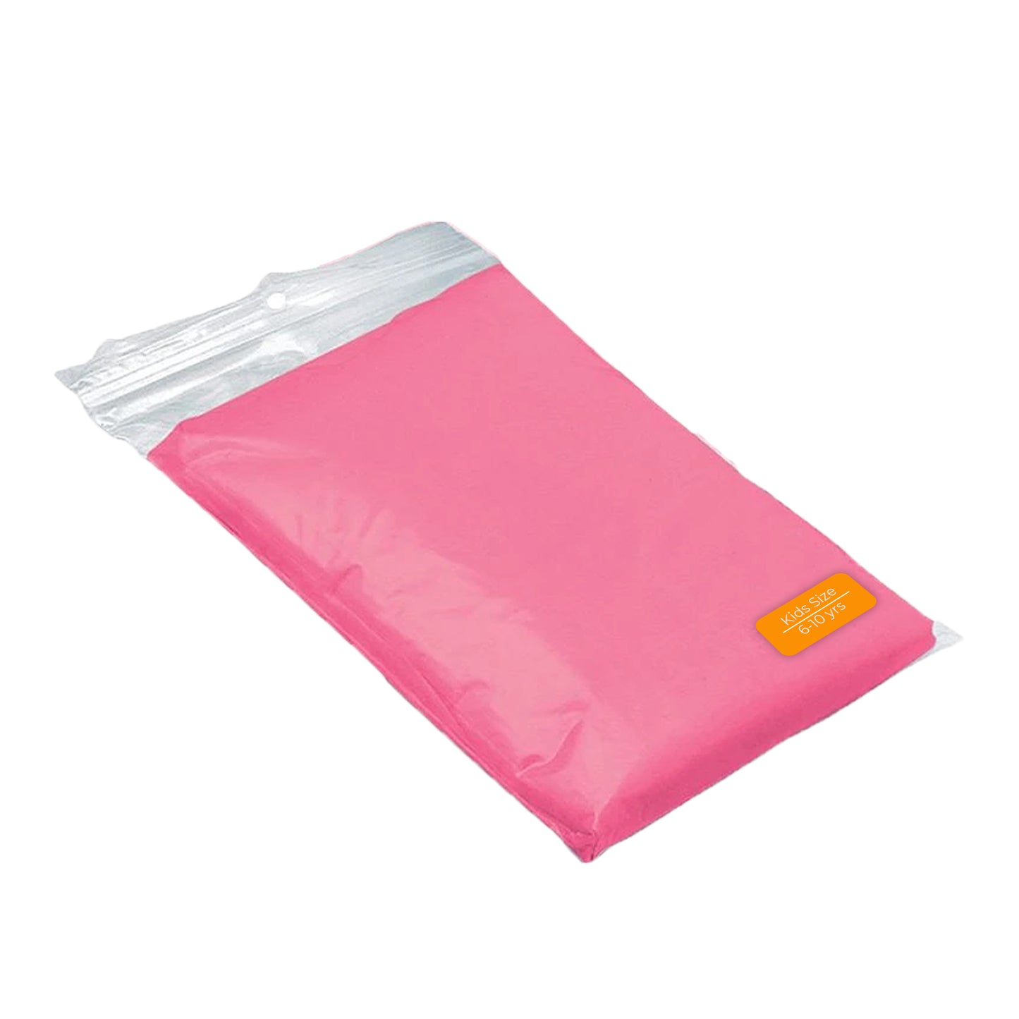 Kids Pink Disposable Waterproof Hooded Rain Poncho Mac Coat Theme Parks Concerts